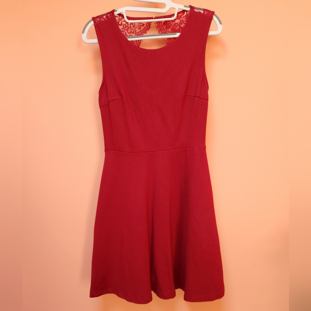 Lulu's new wine colored small dress, open back